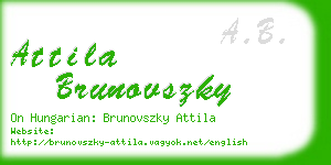 attila brunovszky business card